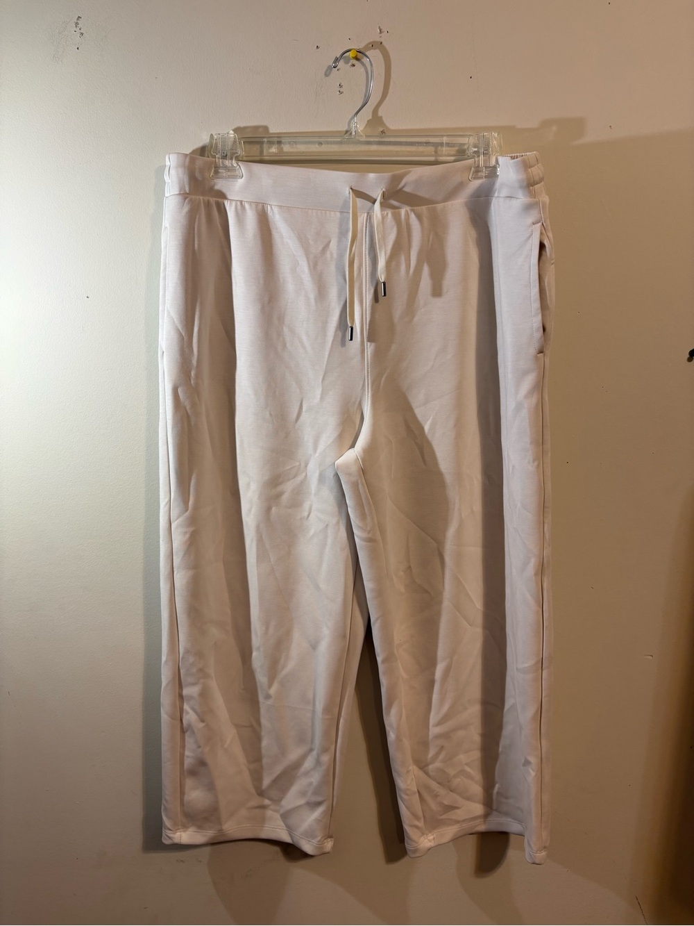Member's Mark Crop Pants women’s XXL sand wash color relaxed fit side pockets